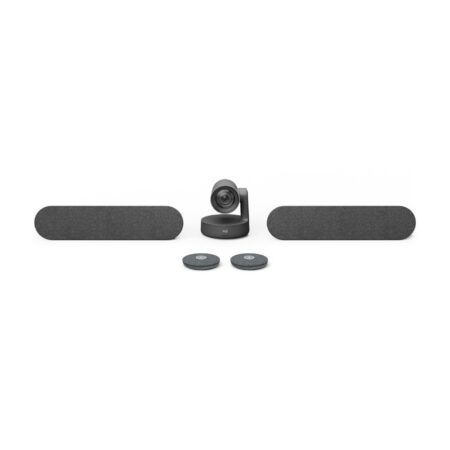 CAMARA RALLY PLUSS Logitech Corporativo USB 3.0 Ultra-HD Hasta 4K Compatible Win-Mac Display Hub X2 Parlante X2 Micrófono X2 Control Remoto Garantía 2Años-NEGRO
