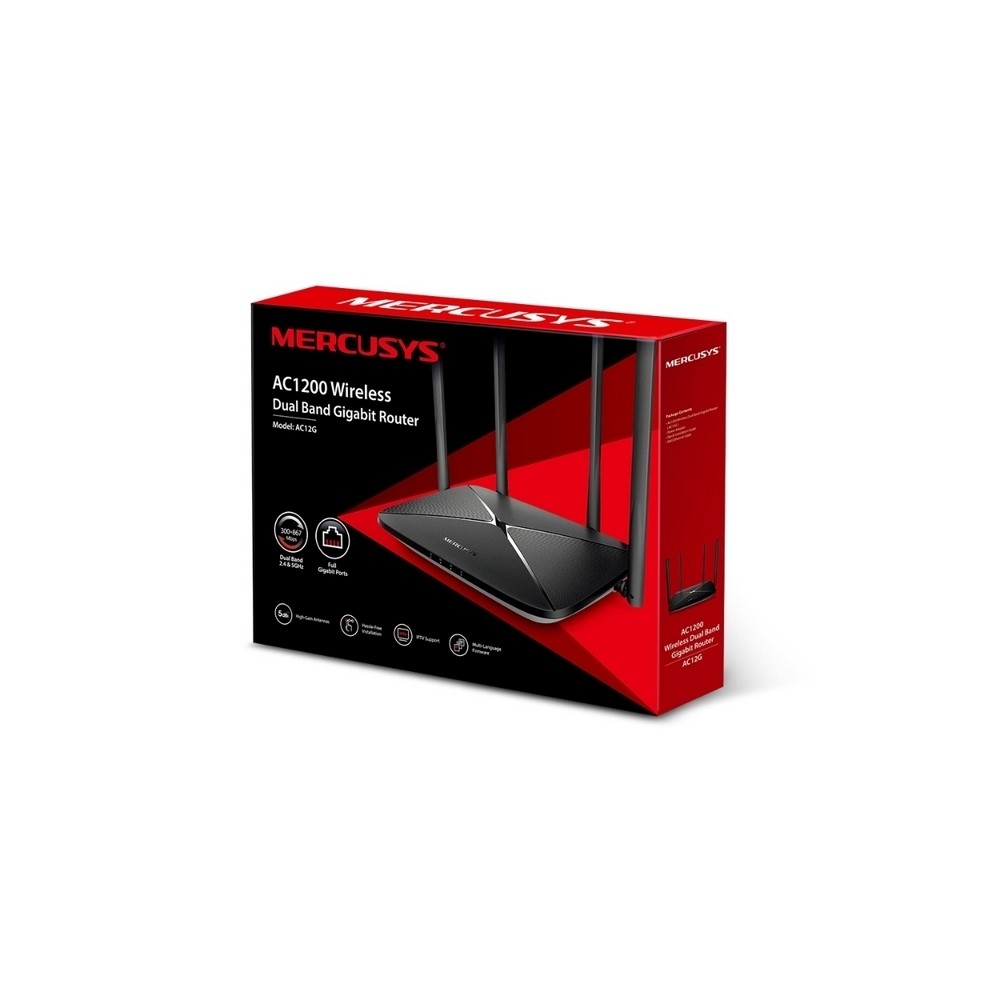 Router MERCUSYS Gigabit Inalámbrico de Doble Banda Ac1200 COLOR Negro - Imagen 3