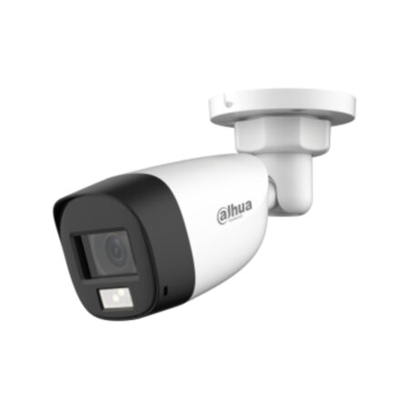 Camara Analoga tipo Bala de 2 Megapixeles/Iluminacion Smart Dual+FullColor/ Lente de 2.8mm/102 Grados de Apertura/ 20 Metros de IR y Luz Visible/ Micrófono Integrado/IP67/Soporta:CVI/CVBS/AHD/TVI