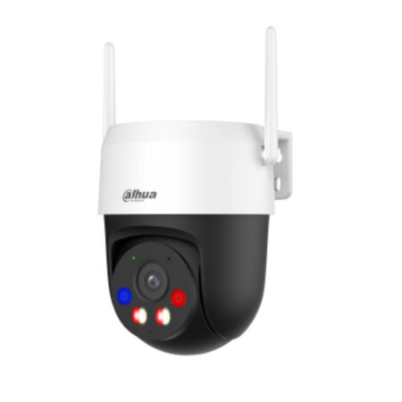 Cámara Dahua PT 360 grados para exterior, Wifi 6, 3MP, IP66, Bluetooth pairing, IR hasta 10mts, AI Detección Humana y Vehículos, Patrullas (Preset Patrol), Luz de advertencia roja y azul, Auto seguimiento Humano y de Vehículos, Alarma por Sonido Anormal, Alarma de Sonido y de Luz, Smart Dual Light, Audio bidireccional, Soporta Micro SD hasta 256GB,