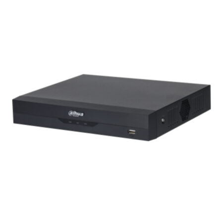Grabador XVR / DVR Pentabrid de 4 Canales WizSense/Canales IP: Hasta 8/Resolución máxima: 4K (8 MP) /Analítica IA: SMD Plus, Protección Perimetral, Reconocimiento Facial/Codificación: Smart H.265+, H.265, Smart H.264+/Almacenamiento: 1bahía SATA para disco duro hasta16 TB/Salida de video: HDMI 4K / VGA