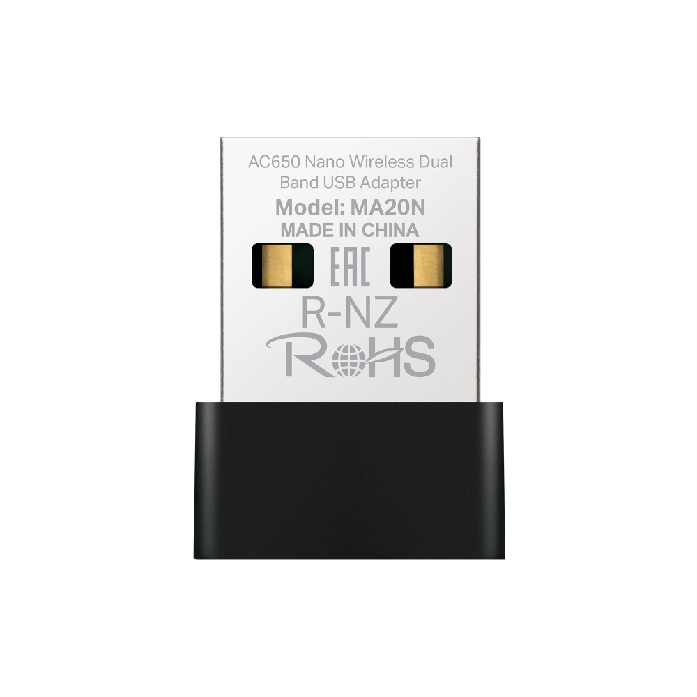 Adaptador Mercusys USB inalámbrico nano de doble banda AC650