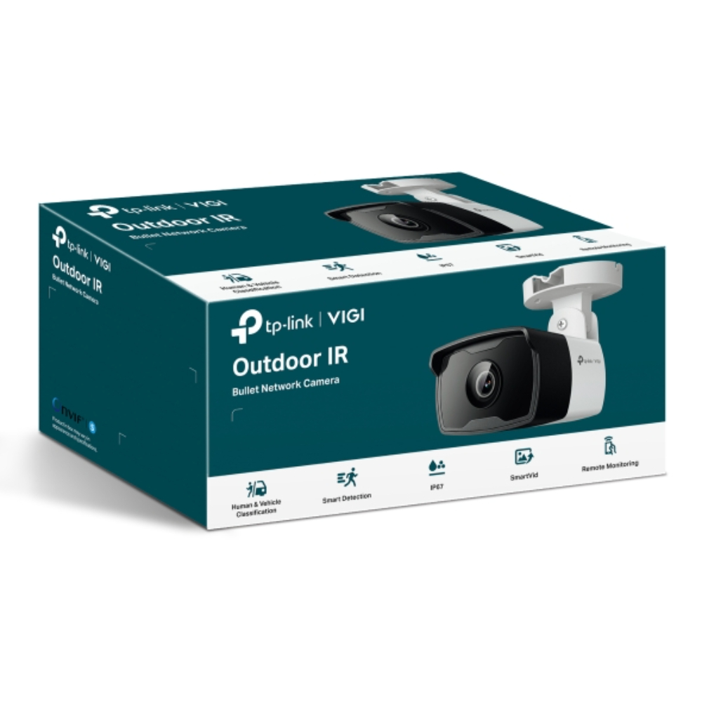 Cámara IP VIGI tipo Bala 4MP. Lente Fijo 4 mm. INCLUYE Detección Inteligente (Clasifica Humanos y Vehículos), Detección de Movimiento, Detección de Intrusión de Área, Detección de Cruce de Línea, Detección de Manipulación de Cámara, Detección de Objeto abandonado, Detección de Remoción de Objetos. - Imagen 3